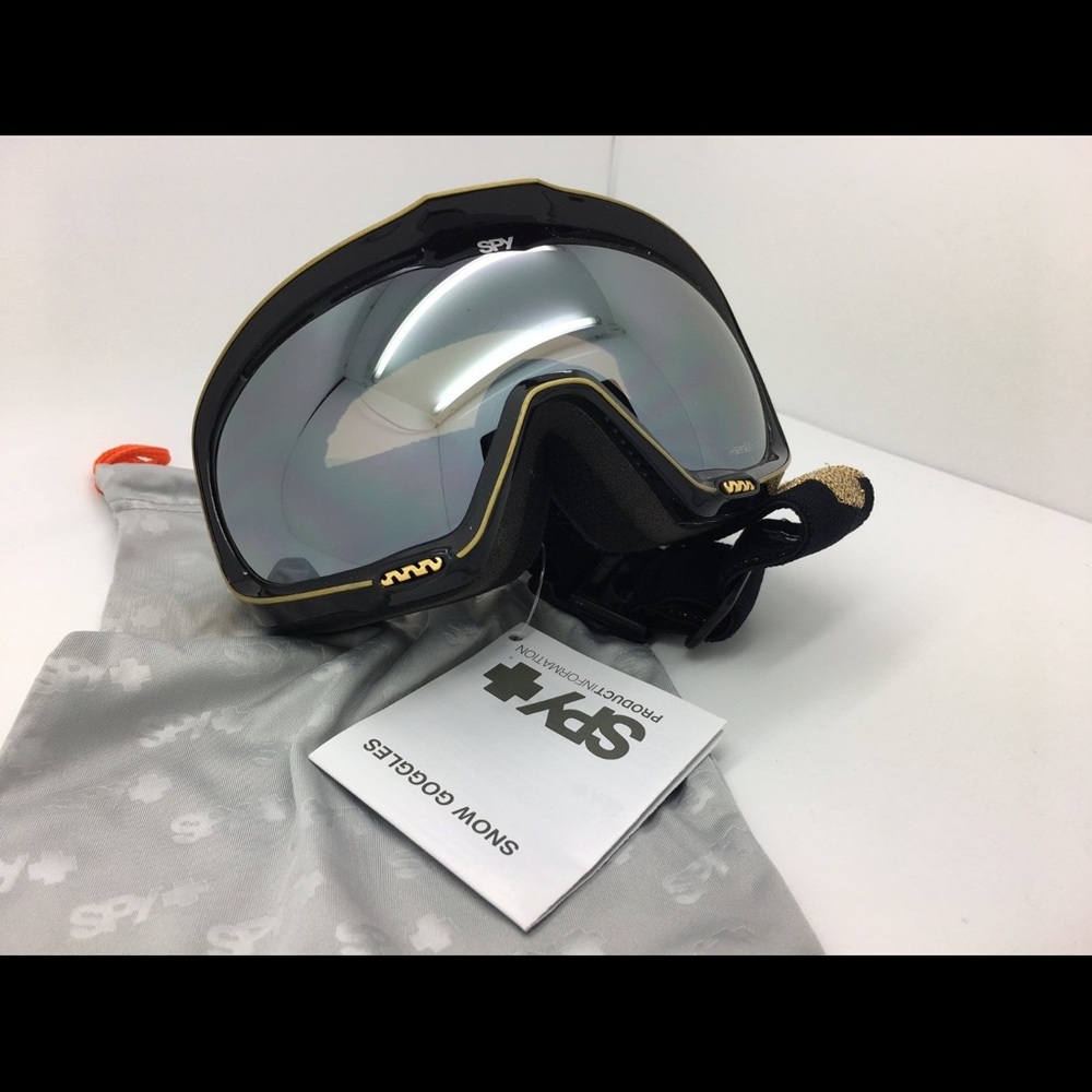Spy Bias Black/gold with Silver Mirror NWT